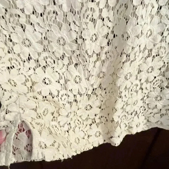 The Limited Women‎ Small Blouse Cream Cotton Lace Floral Whimsy Fairy Classic - Picture 4 of 9